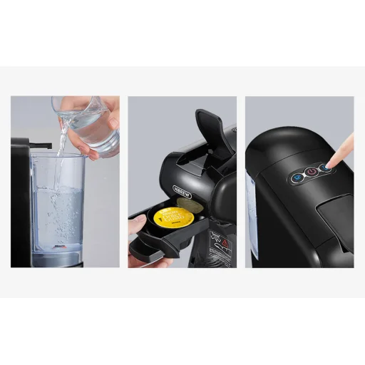 3 az 1-ben kapszulás kávéfőző 19 bar nyomással 1450W HiBREW H1A - 5