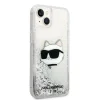 Karl Lagerfeld KLHCP14MLNHCCS iPhone 14 Plus 6,7" ezüst/ezüst hardcase csillogó Choupette fej tok thumbnail