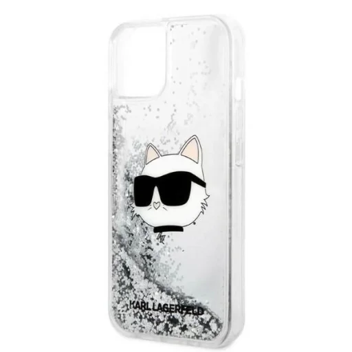 Karl Lagerfeld KLHCP14MLNHCCS iPhone 14 Plus 6,7" ezüst/ezüst hardcase csillogó Choupette fej tok - 6