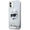 Karl Lagerfeld KLHCN61LNCHCS iPhone 11 ezüst/ezüst védőtök Glitter Choupette Head - 2