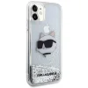 Karl Lagerfeld KLHCN61LNCHCS iPhone 11 ezüst/ezüst védőtök Glitter Choupette Head - 6