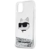 Karl Lagerfeld KLHCN61LNCHCS iPhone 11 ezüst/ezüst védőtök Glitter Choupette Head - 3