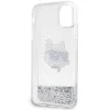 Karl Lagerfeld KLHCN61LNCHCS iPhone 11 ezüst/ezüst védőtök Glitter Choupette Head - 4