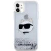 Karl Lagerfeld KLHCN61LNCHCS iPhone 11 ezüst/ezüst védőtök Glitter Choupette Head - 5