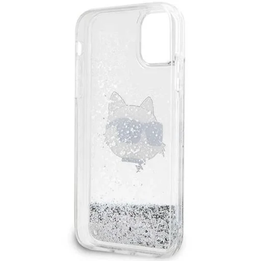 Karl Lagerfeld KLHCN61LNCHCS iPhone 11 ezüst/ezüst védőtök Glitter Choupette Head - 4