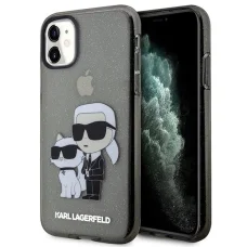 Karl Lagerfeld KLHCN61HNKCTGK iPhone 11 6.1" fekete/fekete keménytok Karl & Choupette