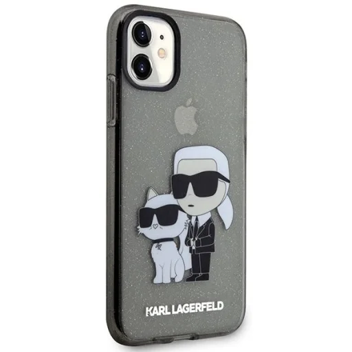 Karl Lagerfeld KLHCN61HNKCTGK iPhone 11 6.1" fekete/fekete keménytok Karl & Choupette - 4