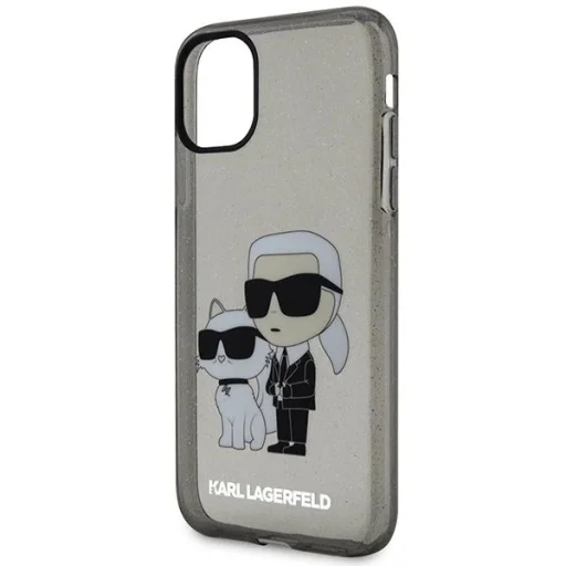 Karl Lagerfeld KLHCN61HNKCTGK iPhone 11 6.1" fekete/fekete keménytok Karl & Choupette - 6