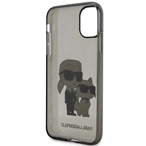 Karl Lagerfeld KLHCN61HNKCTGK iPhone 11 6.1" fekete/fekete keménytok Karl & Choupette - 7