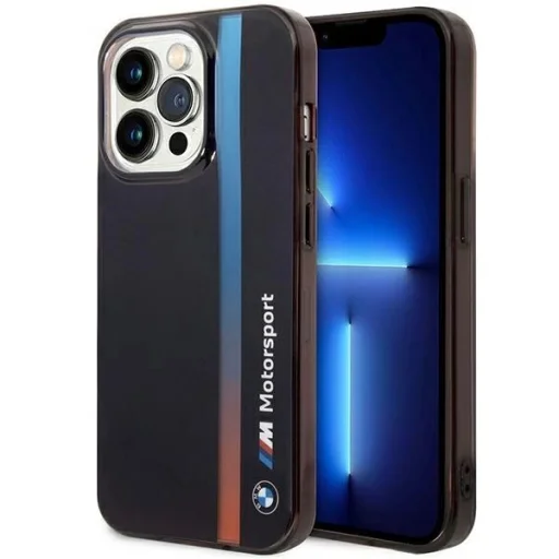  iPhone 14 Pro 6.1" fekete/fekete BMW BMHCP14L22HVGV IML Tricolor Stripe tok - 1
