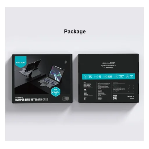 Nillkin Bumper Link Keyboard Case (Háttérvilágított Verzió) iPad 10.9 2022 / iPad 11 2025 tok Fekete - 10
