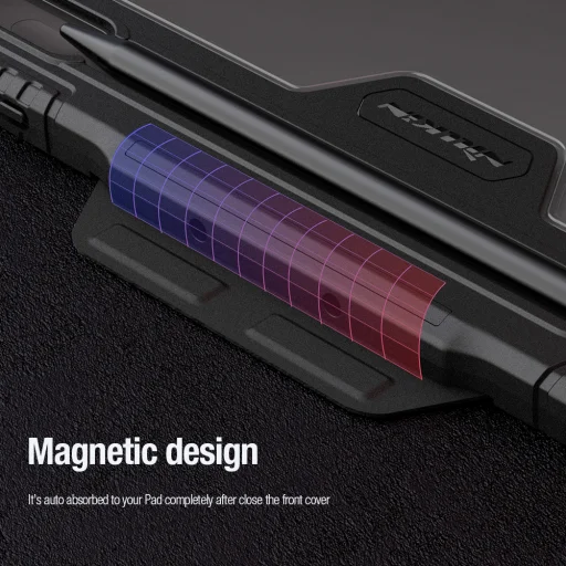 Samsung Galaxy Tab S9 Ultra fekete Nillkin Bumper PRO védőállványos tok több szögben állítható - 8