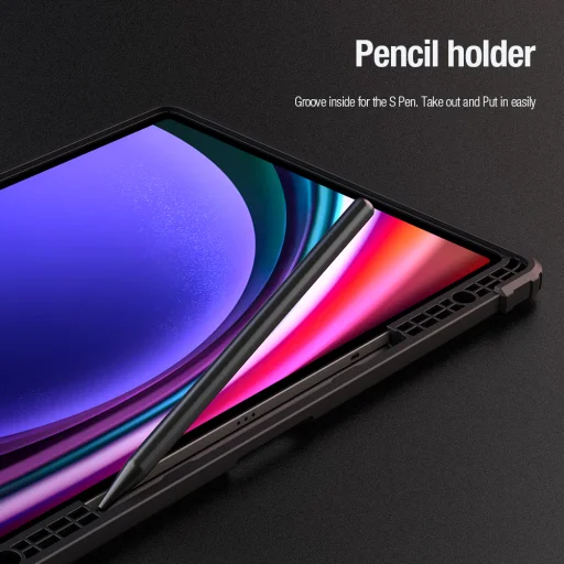 Samsung Galaxy Tab S9 Ultra fekete Nillkin Bumper PRO védőállványos tok több szögben állítható - 9
