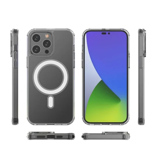 Clear Magnetic Case MagSafe gyűrűvel iPhone 14 Pro Max-hoz - átlátszó tok - 5