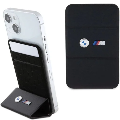 BMW Wallet Card Slot Állvány Tok BMWCSMMPGK - fekete MagSafe M Edition Collection tok - 1