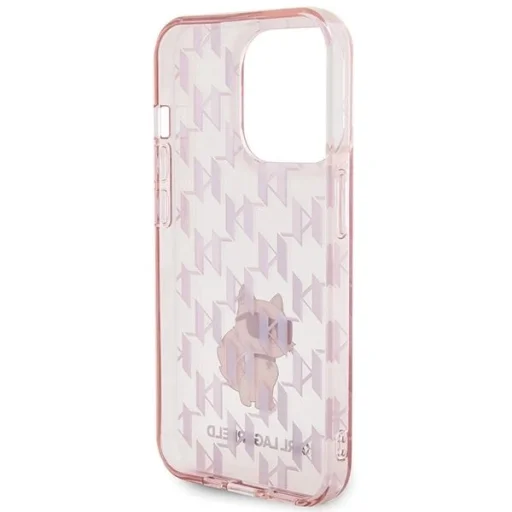  iPhone 15 Pro Max Karl Lagerfeld Monogram Choupette tok - rózsaszín - 7
