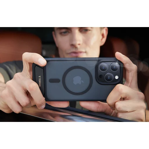 Torras UPRO Pstand tok iPhone 15 Pro Max (fekete) - 5