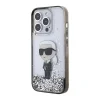  iPhone 15 Pro átlátszó Karl Lagerfeld Liquid Glitter Ikonik tok thumbnail