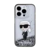  iPhone 15 Pro átlátszó Karl Lagerfeld Liquid Glitter Ikonik tok thumbnail