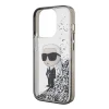  iPhone 15 Pro átlátszó Karl Lagerfeld Liquid Glitter Ikonik tok thumbnail