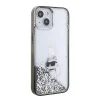  iPhone 15 Átlátszó Karl Lagerfeld Liquid Glitter Choupette tok thumbnail