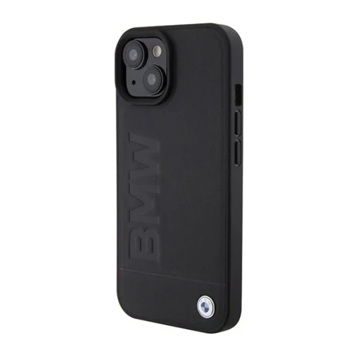  iPhone 15 6.1" Fekete/Fekete BMW Magsafe Keménytok Signature Logo Imprint tok BMHMP15SSLLBK - 2