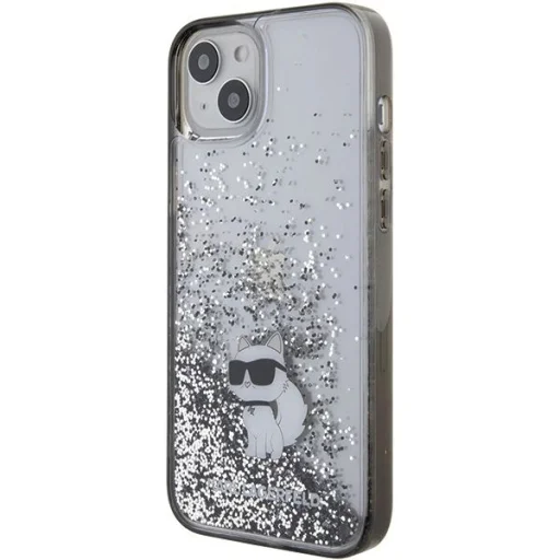  iPhone 15 Plus átlátszó Karl Lagerfeld Liquid Glitter Choupette tok - 2