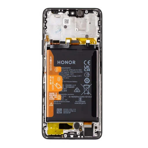 LCD kijelző + Érintőpanel + Előlap Honor Magic4 Lite Midnight Black (Szervízcsomag) - 2