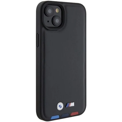  iPhone 15 Plus 6.7" fekete/fekete bőrbélyeg Tricolor BMW BMHCP15M22PTDK tok - 4