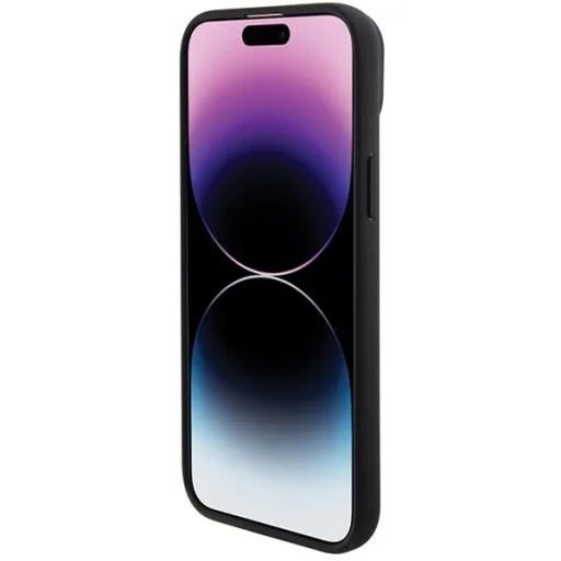  iPhone 15 Plus 6.7" fekete/fekete bőrbélyeg Tricolor BMW BMHCP15M22PTDK tok - 5