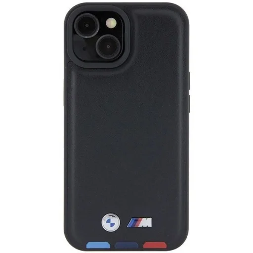  iPhone 15 6.1" Fekete/Fekete BMW BMHCP15S22PTDK Bőr Dombornyomott Tricolor tok - 3