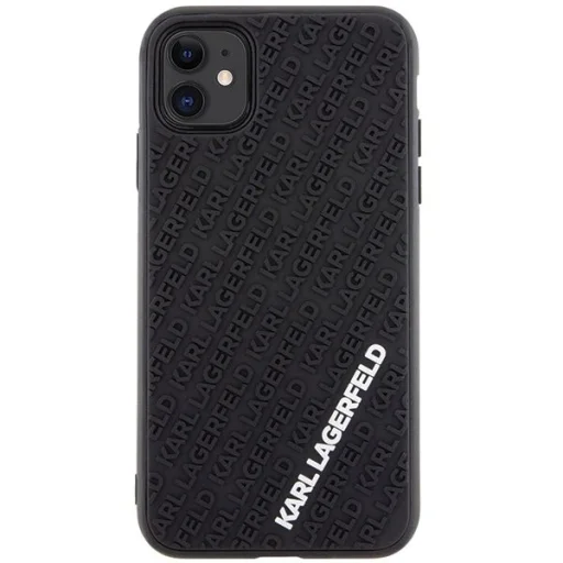 Karl Lagerfeld KLHCN613DMKRLK iPhone 11 6.1" fekete/fekete kemény tok 3D Rubber Multi Logo tok - 3