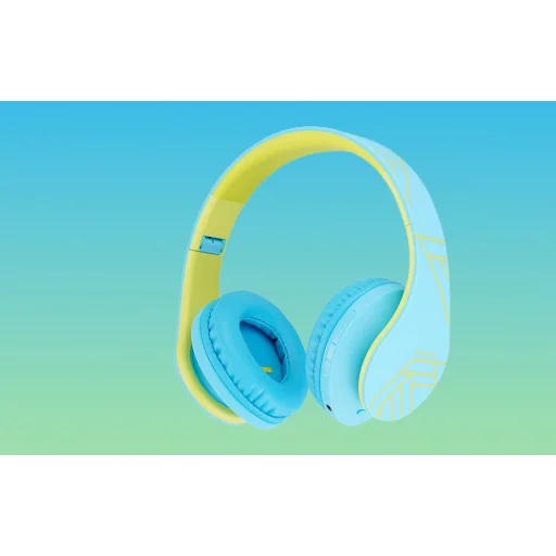 Gyermekeknek szánt PowerLocus P2 vezeték nélküli fejhallgató (kék-zöld) - 8