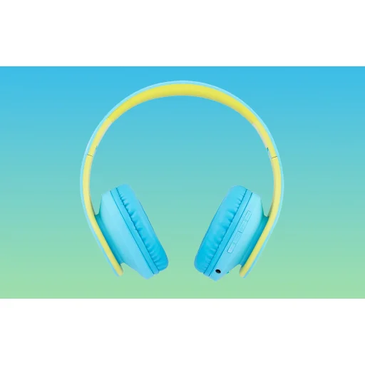 Gyermekeknek szánt PowerLocus P2 vezeték nélküli fejhallgató (kék-zöld) - 10