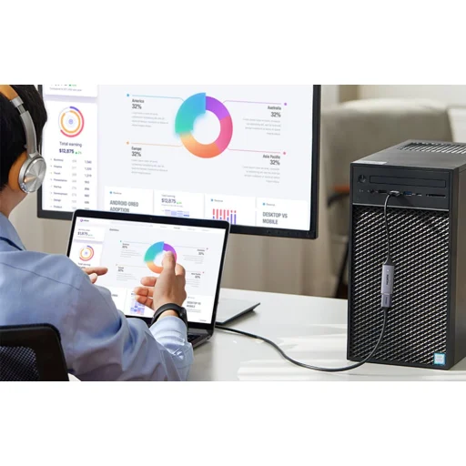 HDMI Rögzítőkártya / Grabber Ugreen CM489, 4K 60Hz, USB + USB-C - 4