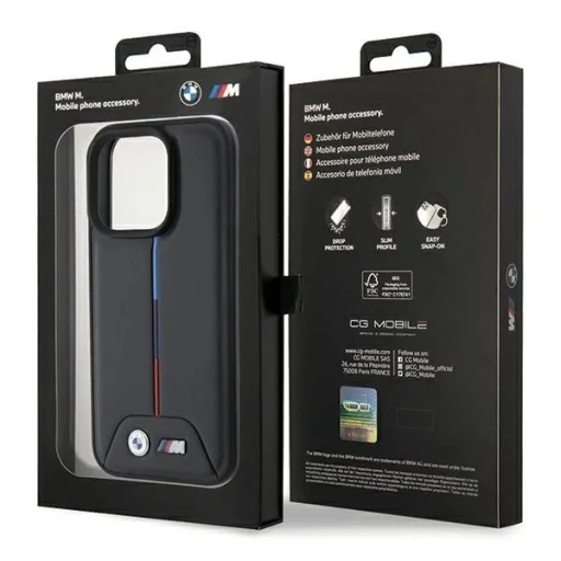  iPhone 15 Pro Fekete BMW Steppelt Tricolor tok - 8
