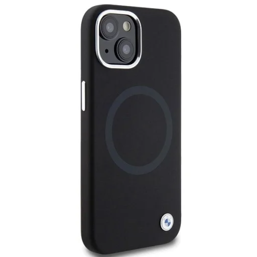  iPhone 15 Plus fekete BMW Signature Liquid Silicone MagSafe tok - 4