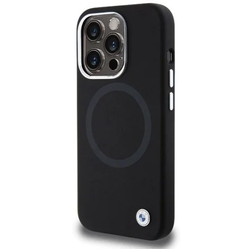  iPhone 15 Pro Max fekete BMW Signature Liquid Silicone MagSafe tok - 2