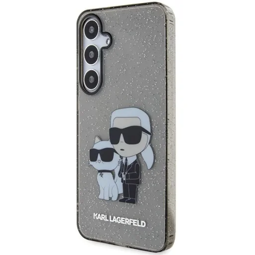 Karl Lagerfeld KLHCS24MHNKCTGK S24+ S926 fekete/fekete hardcase Glitter Karl&Choupette tok - 2