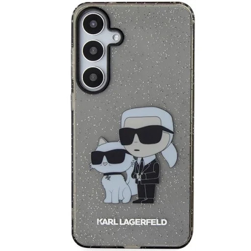 Karl Lagerfeld KLHCS24MHNKCTGK S24+ S926 fekete/fekete hardcase Glitter Karl&Choupette tok - 3