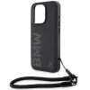  iPhone 15 Pro Max BMW Signature Leather Wordmark Cord tok - fekete thumbnail