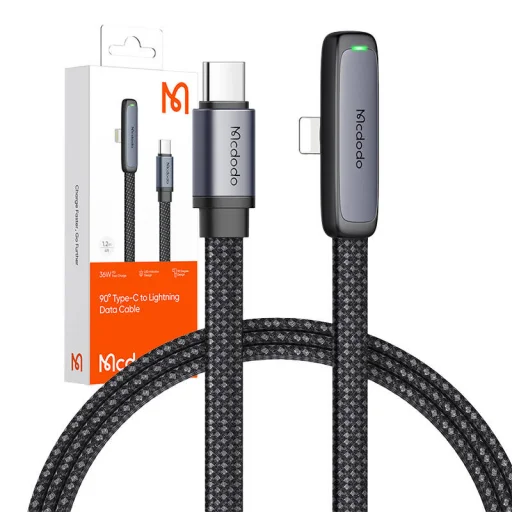 Mcdodo CA-3350 USB to USB-C szögletes kábel, 1.2m (fekete) - 3