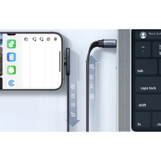 Mcdodo CA-3350 USB to USB-C szögletes kábel, 1.2m (fekete) - 6