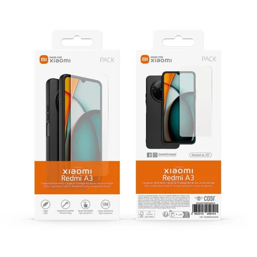 Xiaomi Redmi A3 TPU tok + Üvegfólia fekete - 4
