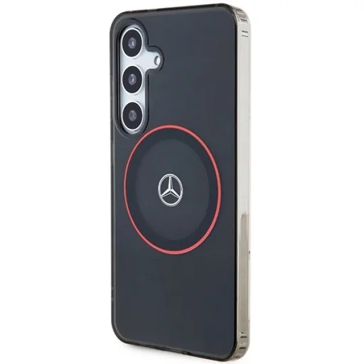 Mercedes Double Layer W Red MagSafe tok Samsung Galaxy S24 - fekete - 2