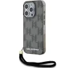  iPhone 15 Pro fekete Karl Lagerfeld IML Mono KL Pattern & Cord tok - 1