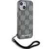  iPhone 15 fekete Karl Lagerfeld IML Mono KL Pattern & Cord tok thumbnail