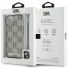  iPhone 15 fekete Karl Lagerfeld IML Mono KL Pattern & Cord tok thumbnail