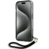  iPhone 15 Pro fekete Karl Lagerfeld IML Mono KL Pattern & Cord tok - 4