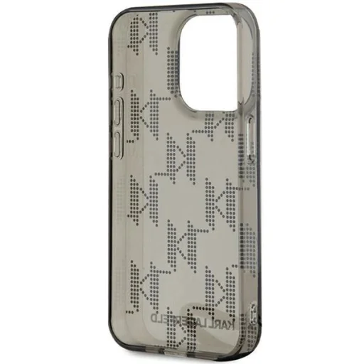  iPhone 15 Pro fekete Karl Lagerfeld IML Mono KL Pattern & Cord tok - 6